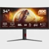 AOC Monitor CU34G4 34", WQHD, zakrivljeni, VA, 180Hz, crni